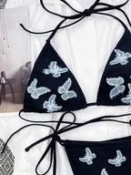 New Butterfly Lace Bikini Triangle Swimsuit