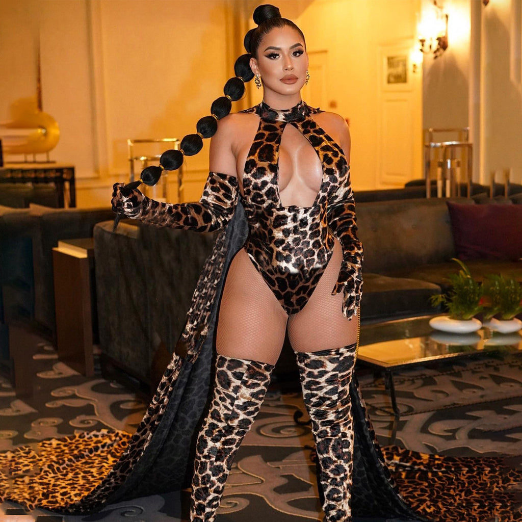 Popular Jumpsuit Sexy Gloves Leggings Suit