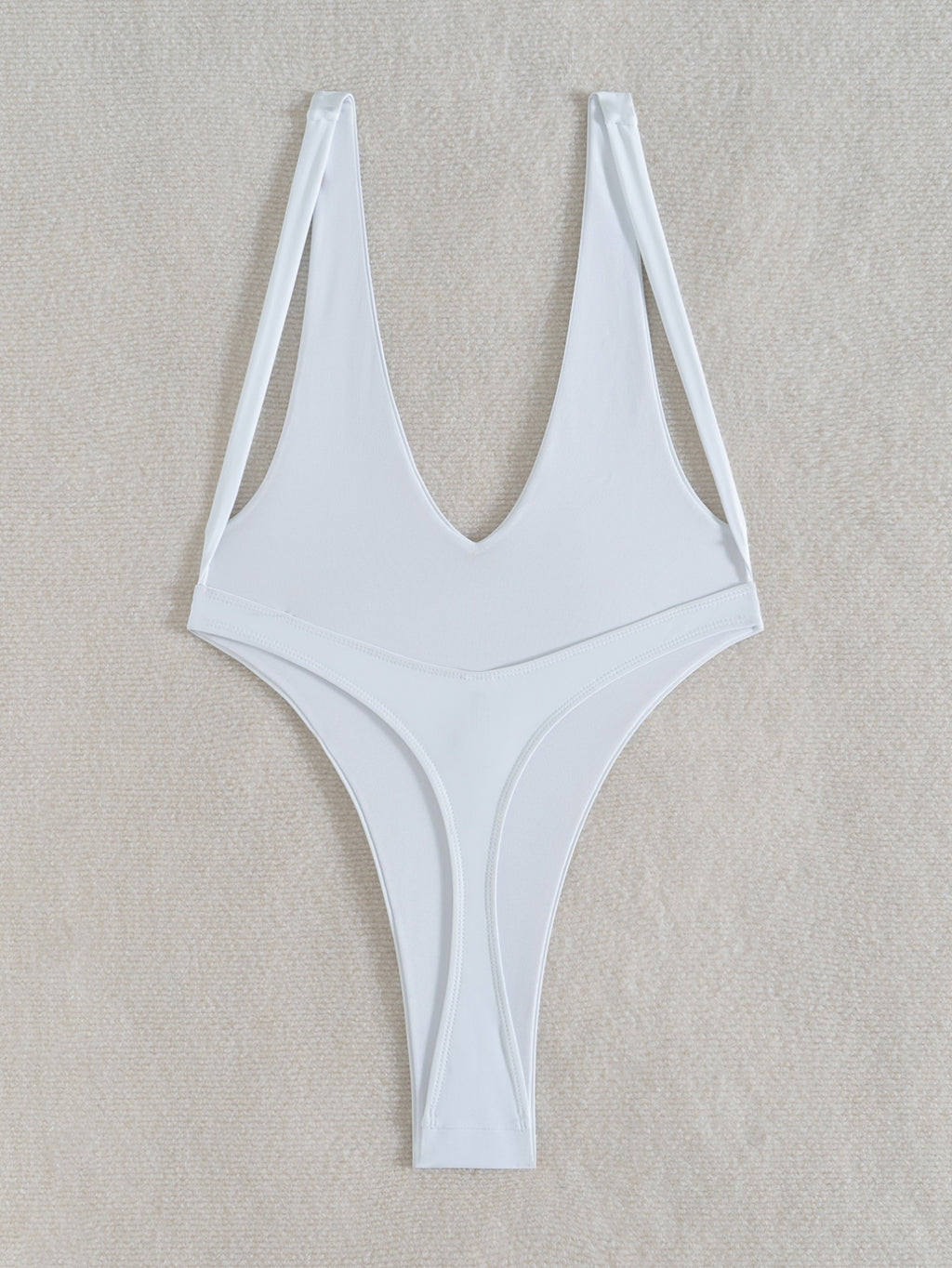 One-piece Swimsuit European And American Pure Color Swimsuit