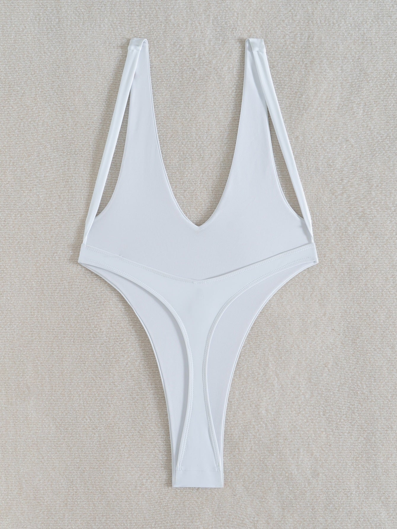 One-piece Swimsuit European And American Pure Color Swimsuit