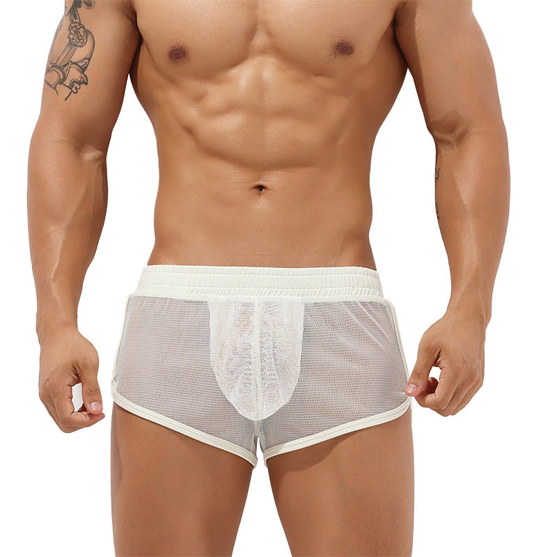 Sports Running Sexy Breathable Inner Pocket Pouch Aro Pants Ice Silk Men's Underwear Men's Home Shorts