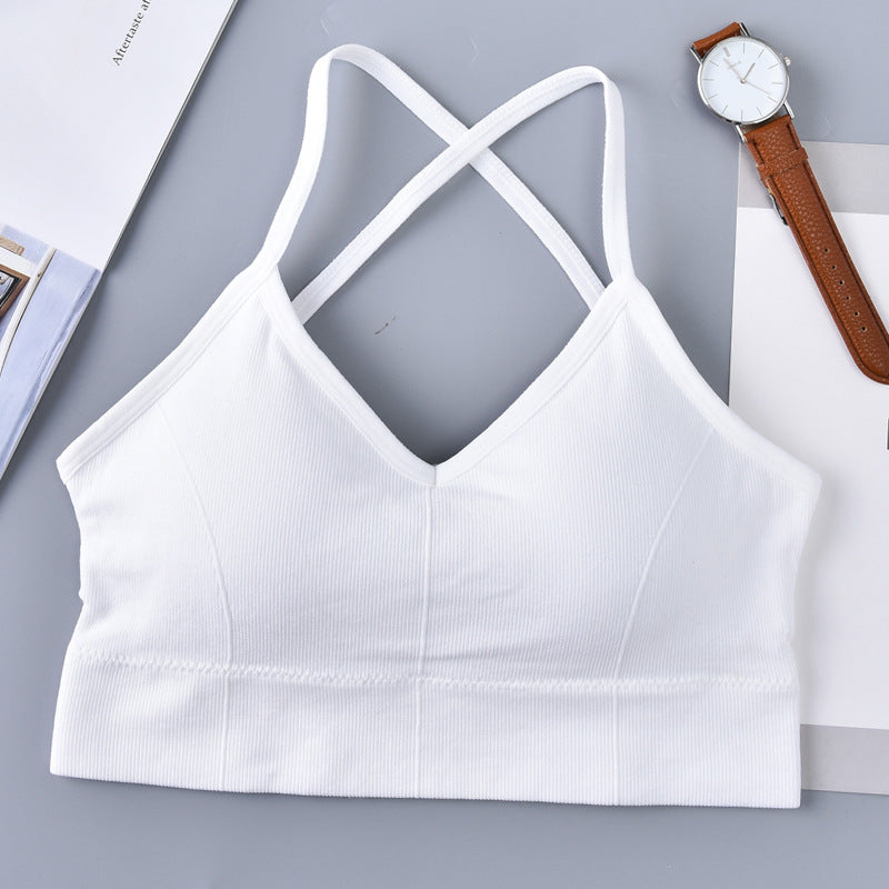 Large U Beauty Back Cross Sling Underwear Ladies Belt Chest Pad Anti-wardrobe Malfunction Base One-piece Tube Top Wrapped Chest For Women