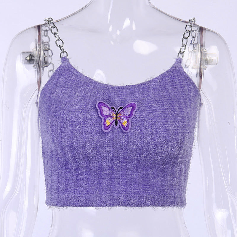 Short Sling With Embroidery Base