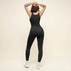 Deep V Shapewear With Chest Support Breathable High-Waisted Tummy Control Jumpsuit
