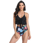 Women's Split Swimsuit Midriff Outfit Suit
