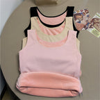 Womens Padded Thermal Figure-hugging Base Layer In A Solid Color