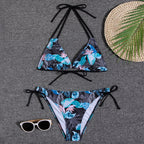 New Bikini Women's Swimsuit Printed Halter Series