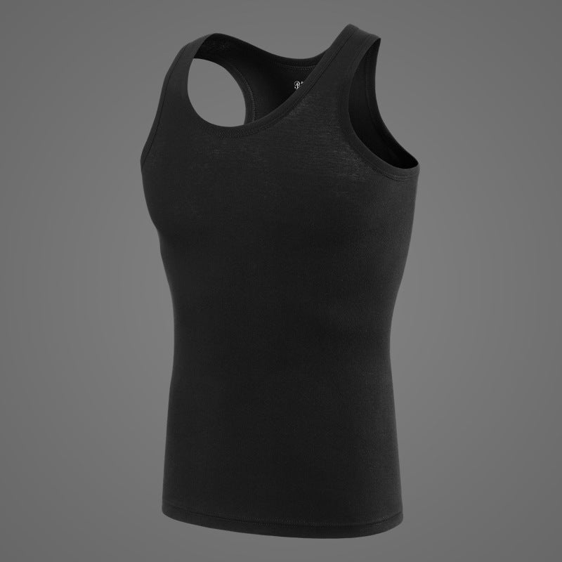 Mens Fitted Sports Vest Workout Base Layer Top For Fitness