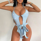 New Solid Color Sexy One Piece Swimsuit