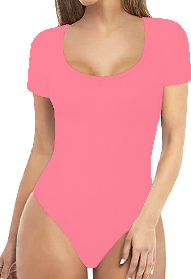 Women's Low Round Neck Bottoming Casual Jumpsuit