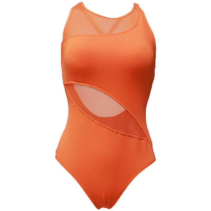 Triangular One-piece Swimsuit Women's  Back Swimwear