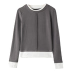 Round Neck False Two Pieces Inner Wear Women's Outer Wear High-grade Top
