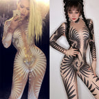 Sexy Rhinestones Jumpsuit Stage Costume