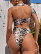 One-piece Swimsuit Snake Print Bikini
