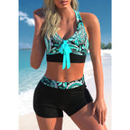 European And American Bikini Printed Two-piece Swimsuit