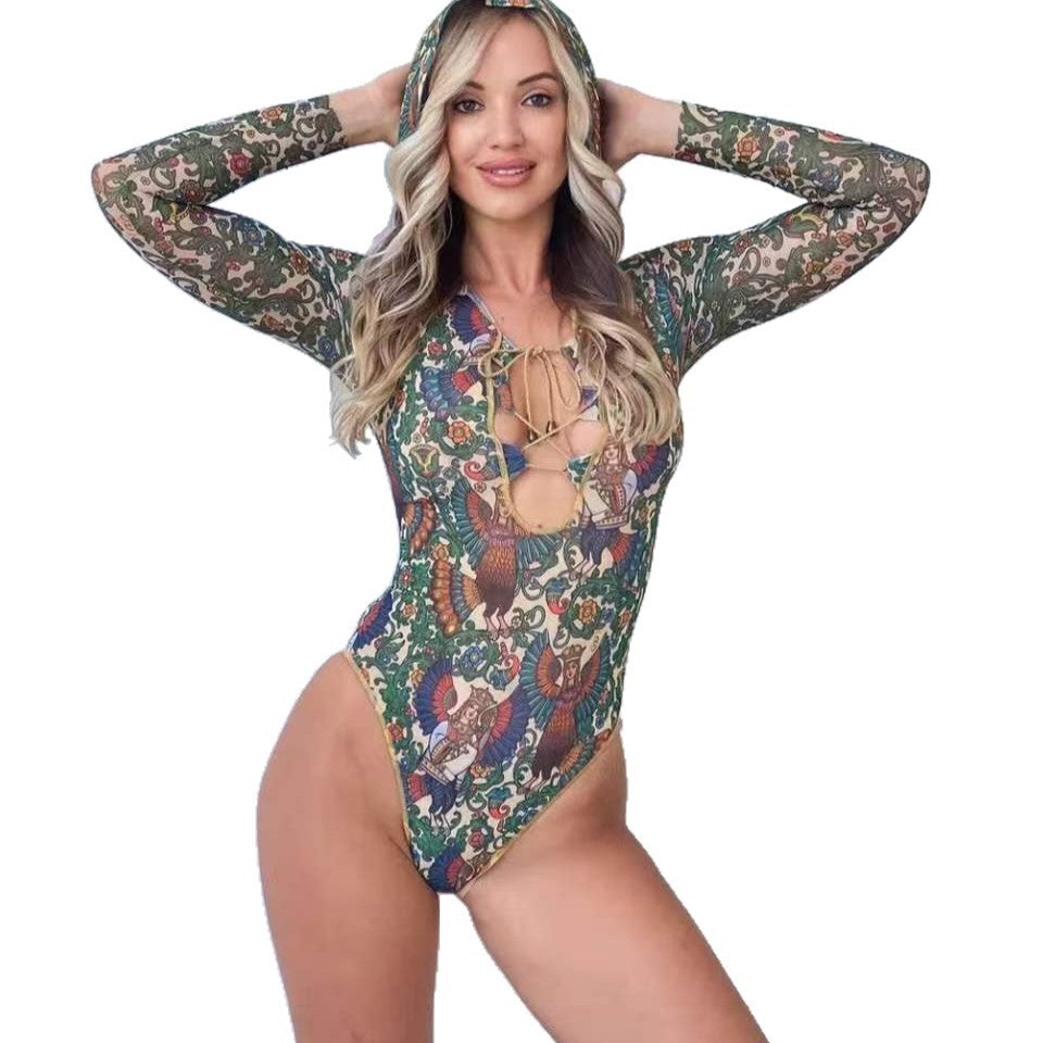 Women's Triangle-Strap One-Piece Swimsuit