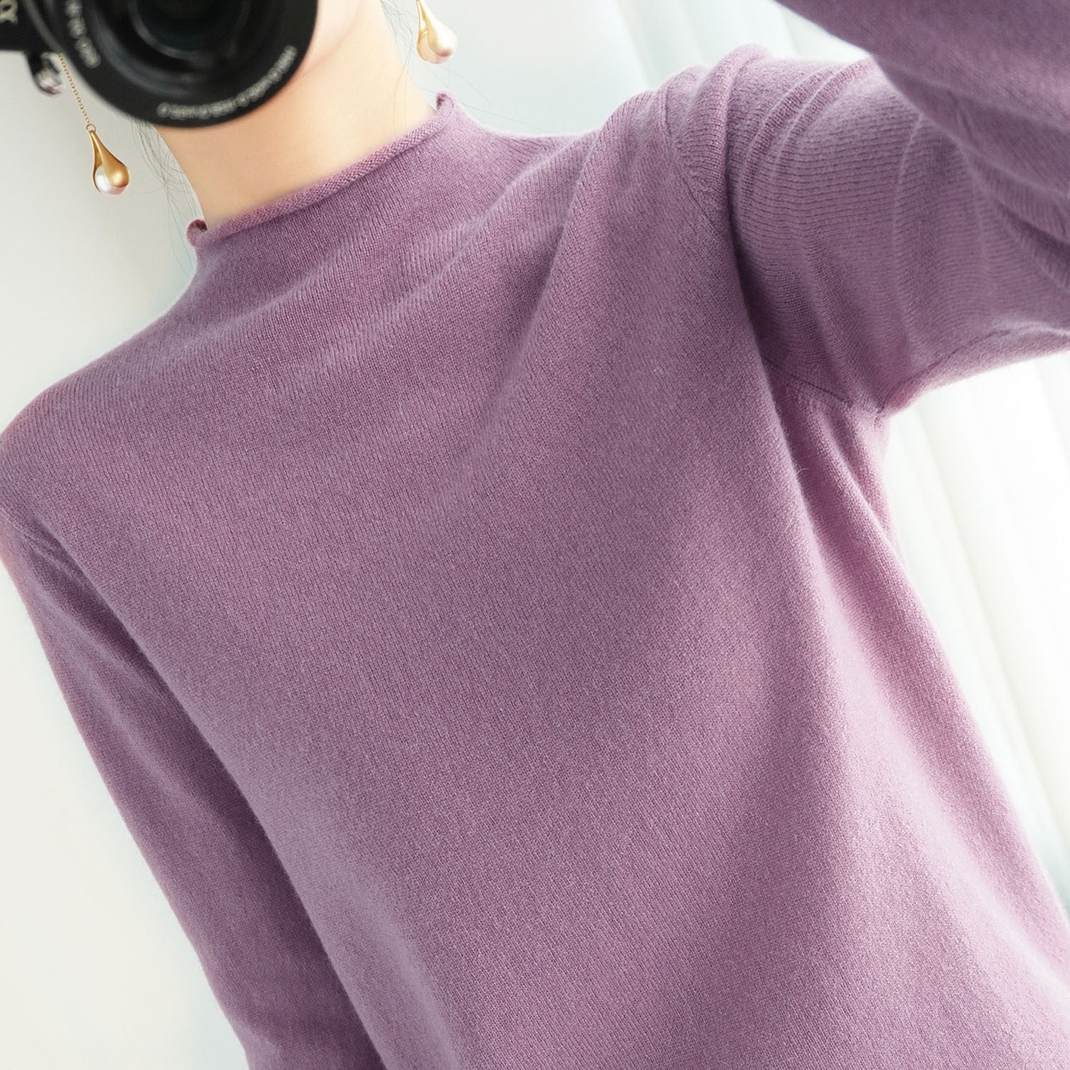 Women's Pullover Sweater Inner Wear Thickened Wool Base Shirt