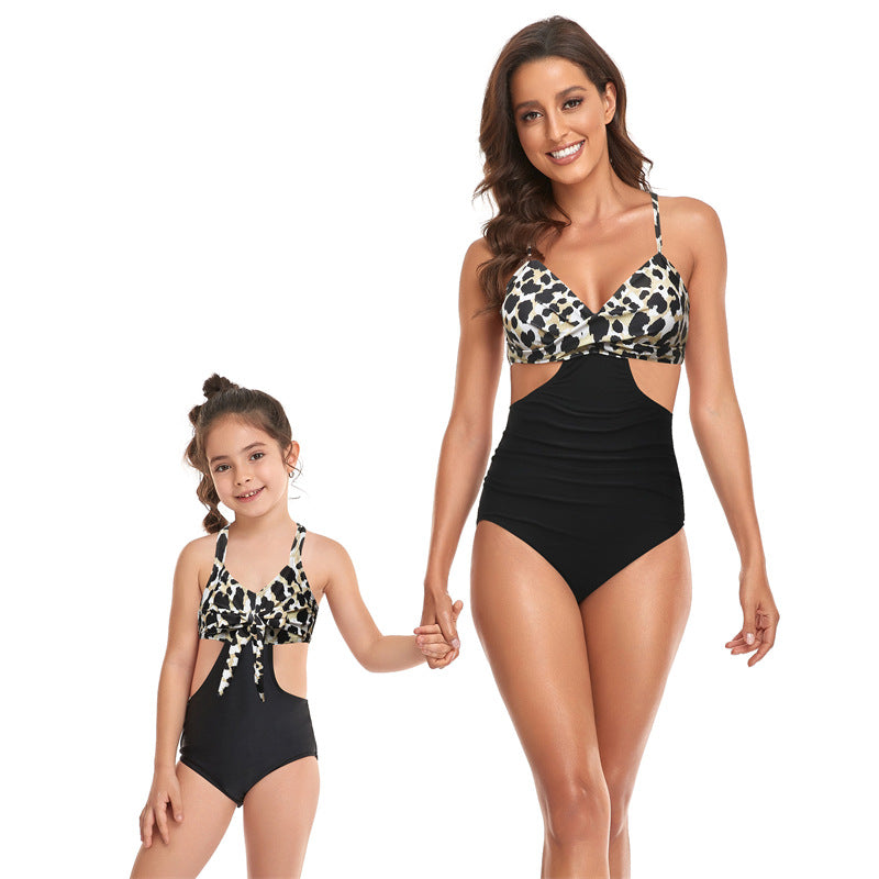 Parent-child Midriff Outfit One Piece Swimsuit