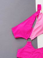 New Contrast Color One-piece Swimsuit