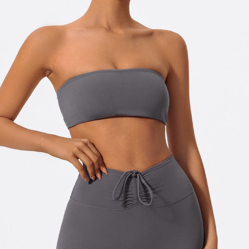 Tube Top High Elastic Breathability Comfortable Sports Yoga Inner Wear Hot Girl