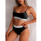 Women's Color Matching Bikini Swimsuit