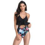 Women's Split Swimsuit Midriff Outfit Suit