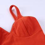 Women's New Inner Trim Backless Top In Solid Color