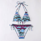 New Bikini Women's Swimsuit Printed Halter Series
