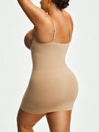 Women's Firm Control Full Coverage Shapewear Dress - Open-Bust Design With Adjustable Straps