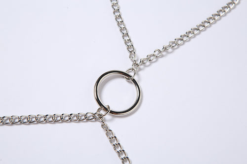 European And American PU Leather Cross Neck Hanging Chain Outer Wear Inner Wear Tube Top