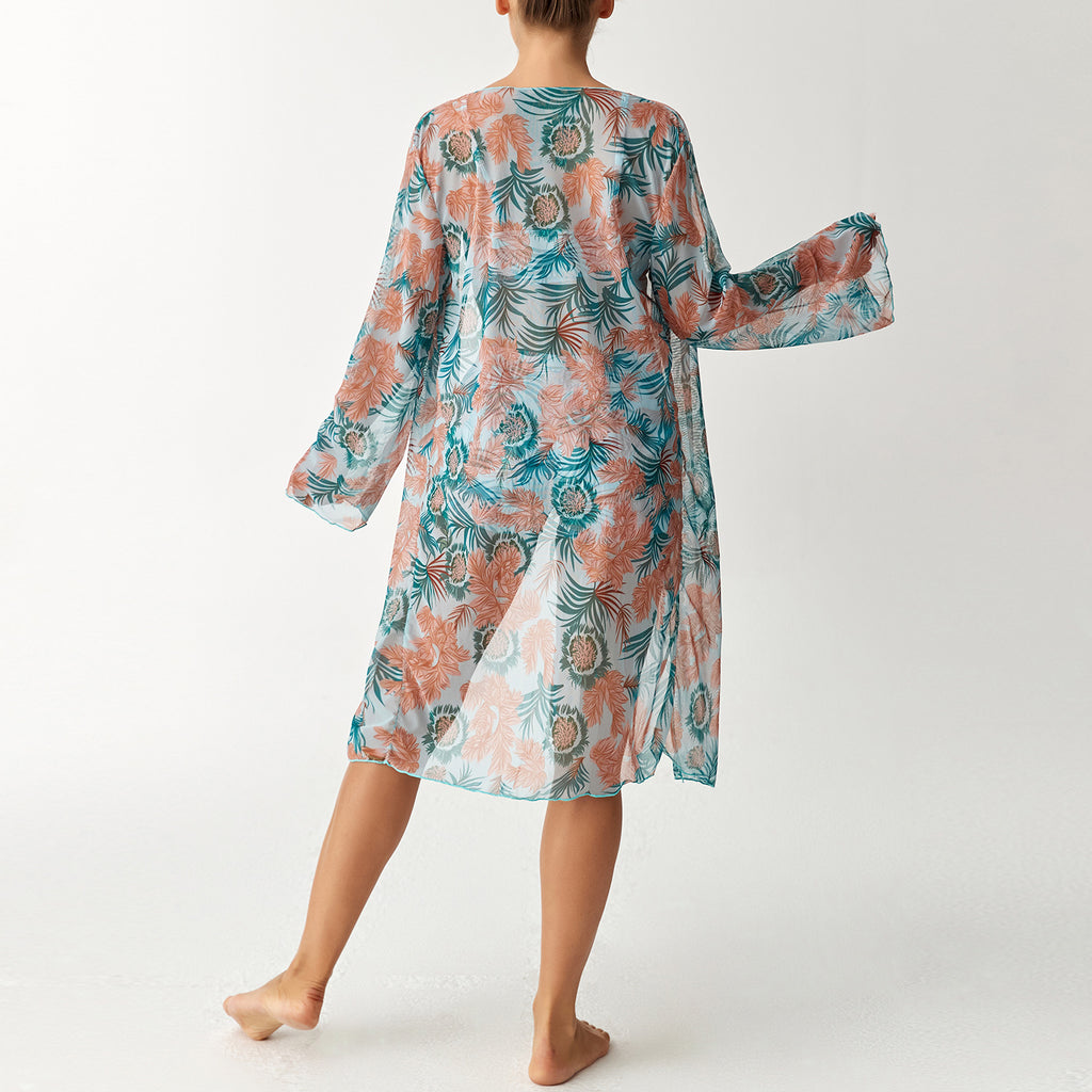 Swimsuit Long Sleeve Blouse Split Three-piece Set