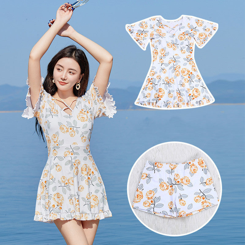 Women's High Waist Slimming Printed Swimsuit