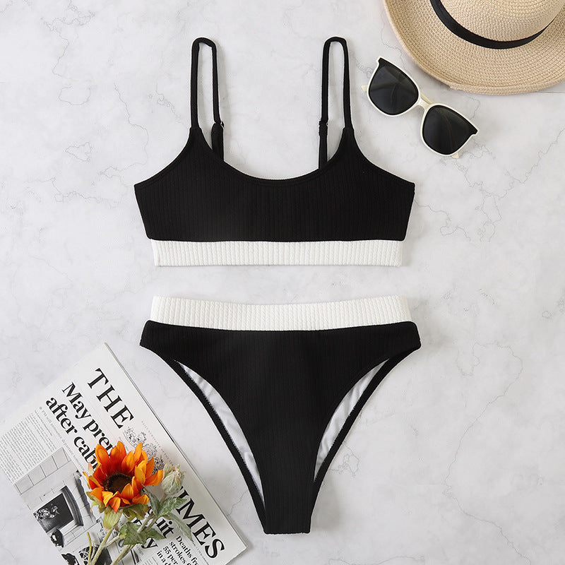 Women's Color Matching Bikini Swimsuit