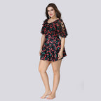 Women's Oversized Skirt Print One Piece Swimsuit