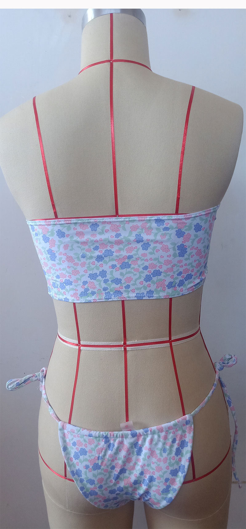 Fashion Ladies Sexy Lace-up Multicolor Swimsuit