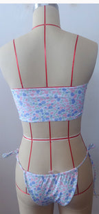 Fashion Ladies Sexy Lace-up Multicolor Swimsuit