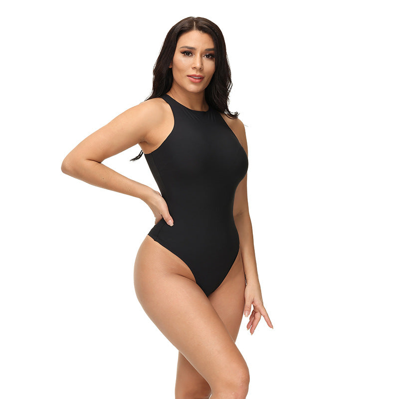 Sexy Summer Outerwear One-piece Bottoming Sleeveless Sexy Seamless Inner Buckle