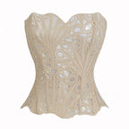 Sexy Hollow Out Corset Top Women Lace Double-layer Streetwear Party Club Corset Clothing