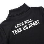 Letter Print Turtleneck Sweater Women's Inner Wear