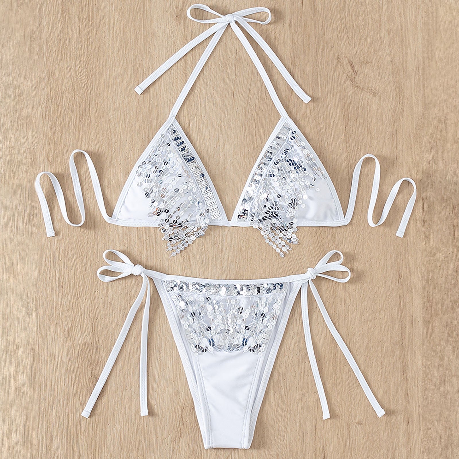 Sequin Charm Ladies Bikini One Piece Swimsuit
