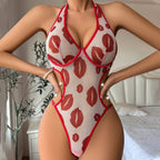 Mesh Halter Beauty Back Chain Jumpsuit