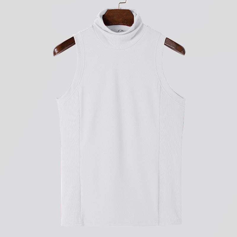 Mens Fashionable Solid-Color Sleeveless Base Layer Tank Top