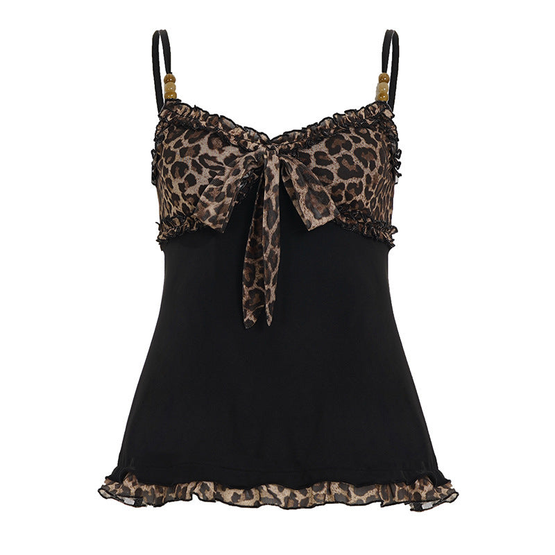 Lace-trimmed Beaded Base Tank Top