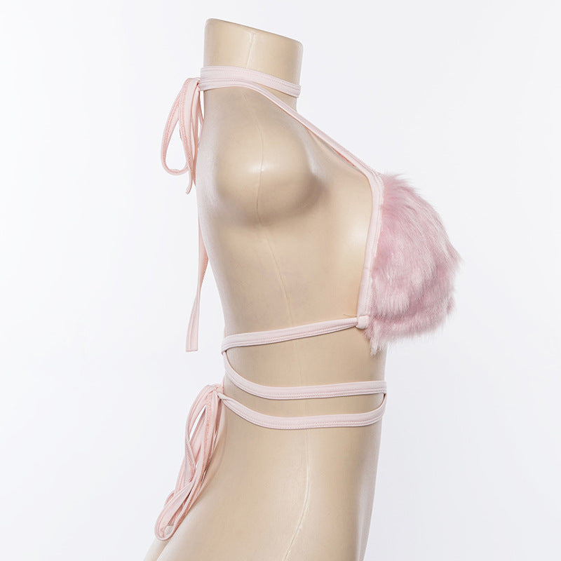 Women's Solid Color Plus Velvet Base Tube Top