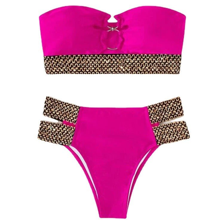 Hollow Beach Bikini Split Swimsuit Girl