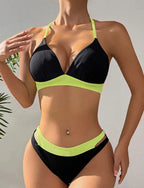 Color Matching Split Swimsuit Women's Triangle Suit