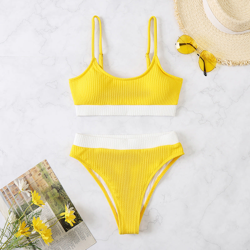 Women's Color Matching Bikini Swimsuit