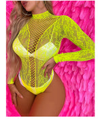 Women's Passionate Backless Jacquard Fishnet Clothes Jumpsuit