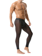 Men's Base Layer Pants Ultra-thin Smooth Transparent Fitness Leggings