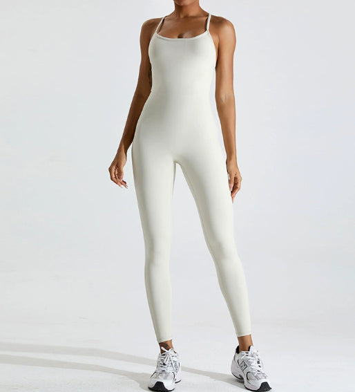 Fitness Sports Suit Women's Slim And Sexy Back Jumpsuit